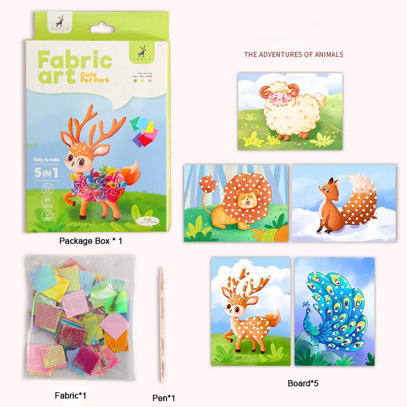 Fabric Art Frenzy Dress Up Puzzle Poke Boards DIY Kit