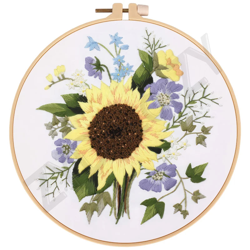 Hand Sewing Cross Stitch Kit – Hoop Frame & Supplies