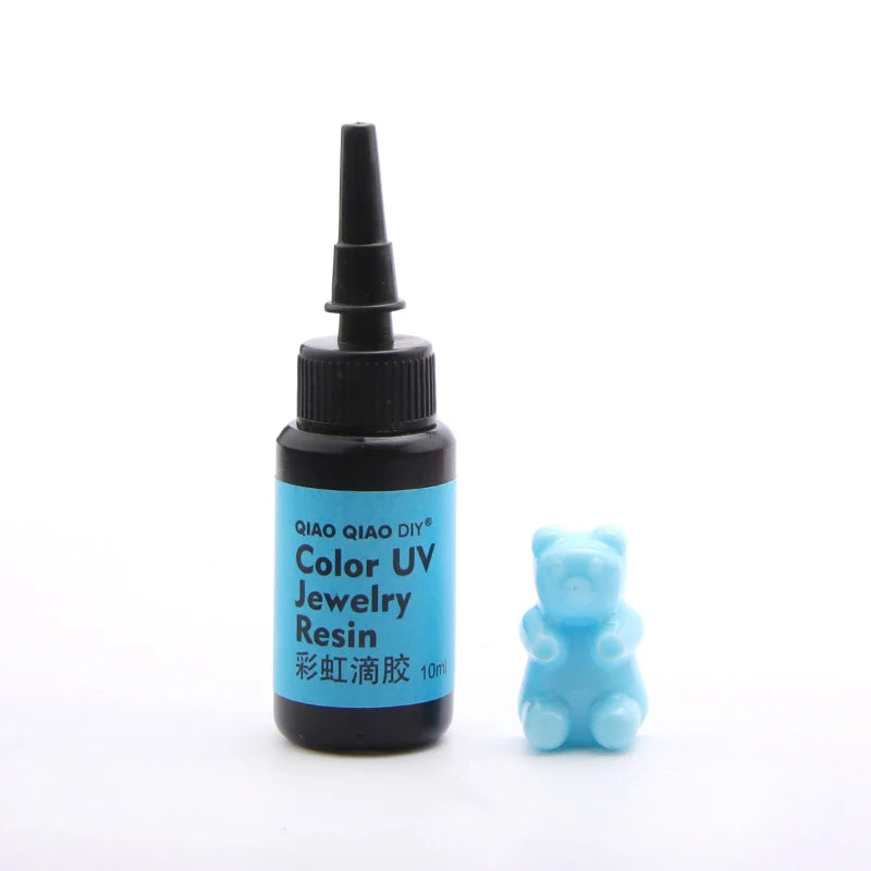 45-Color UV Resin Glue (10ml), Hard Ultraviolet Curing for Jewelry