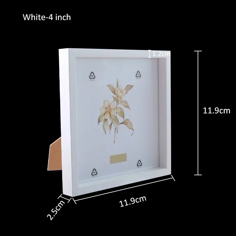 Minimalist Wood Square Frame 4–8 Inch Wall/Tabletop Display