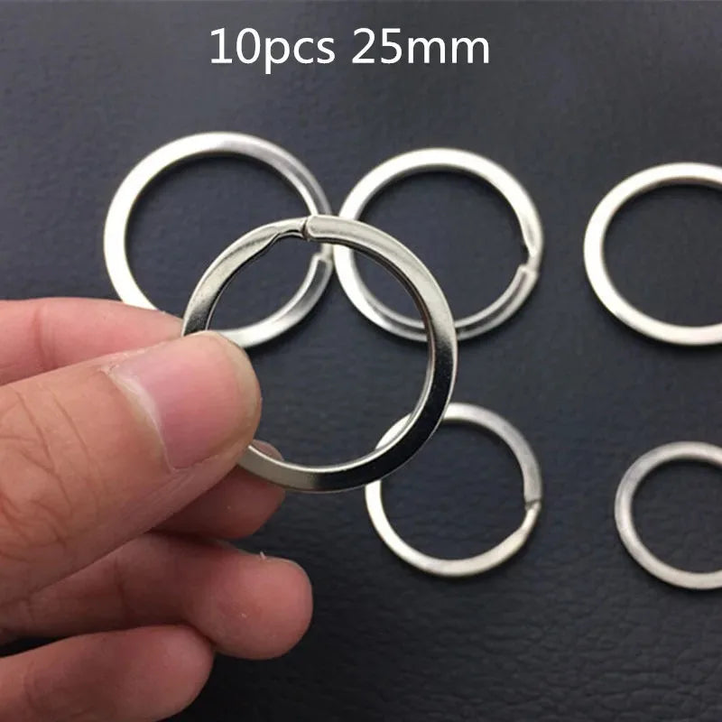 Metal Keychains with Split Ring – 10/50 pcs, Key Rings & Keyfob Holder for DIY