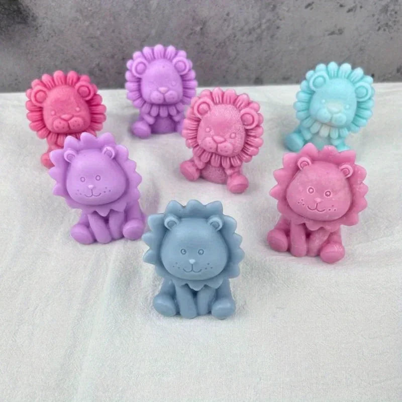 1Pc Lion Silicone Candle Mold Soap Aromatherapy Resin DIY