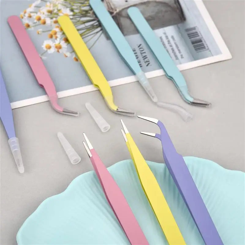 Stainless Steel Tweezers Straight/Elbow for Scrapbook Crafts