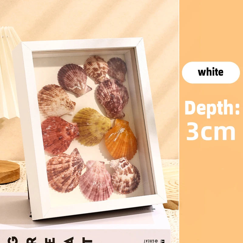 3D Wooden Photo Frame 3cm Depth DIY Specimen Display Home Decor