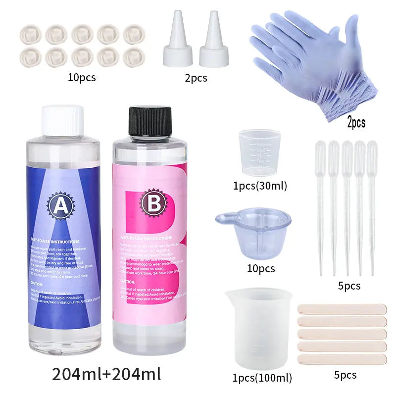 1:1 Crystal Clear Epoxy Resin Kit – High Gloss, Bubble‑Free for Coating & Casting