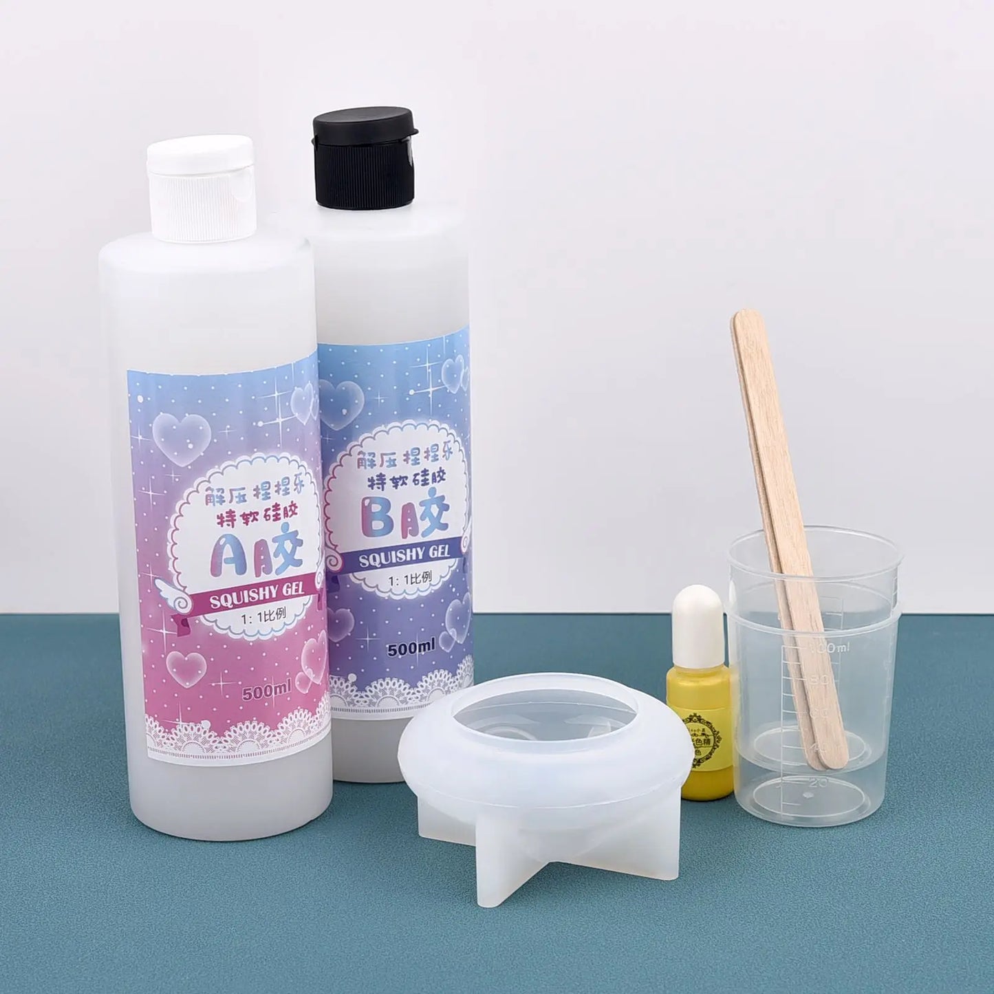 Soft Liquid Resin Glue (100–1000ml), Squishy Gel for Molding & Toys