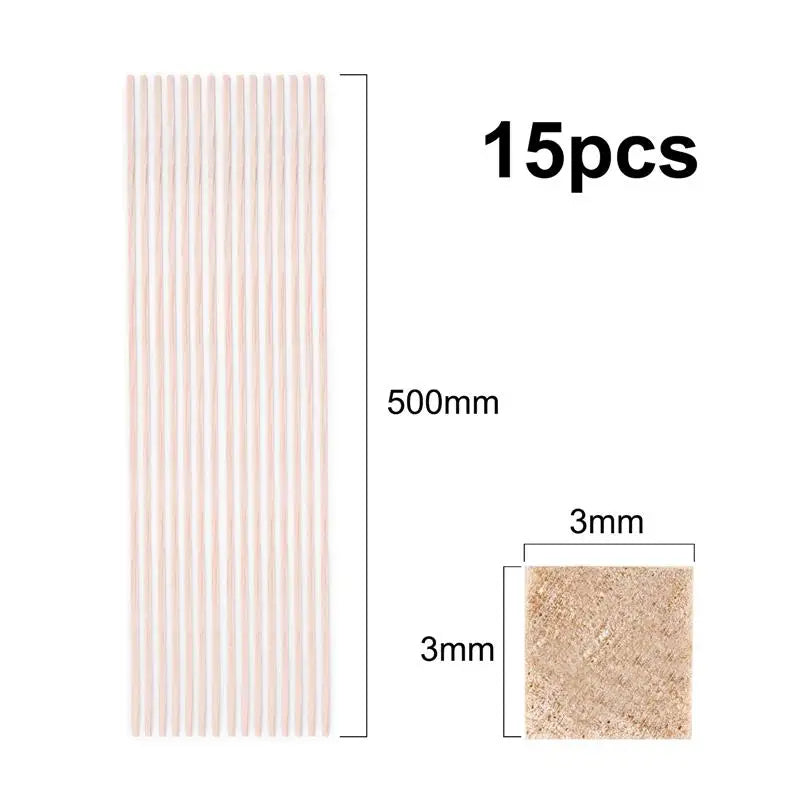 Square Balsa Wood Sticks 2–15mm – Light Cudgel Chips for Toys, Carving & Crafts