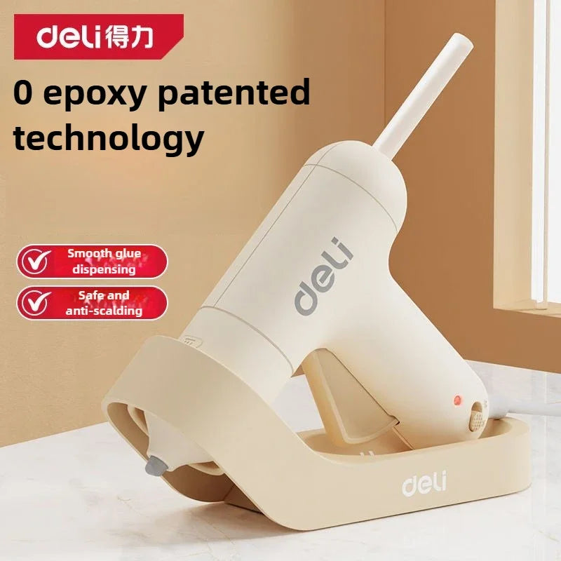 Deli Hot Melt Glue Gun Mini +Transparent Stick Home Repair Tool