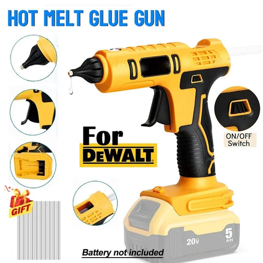 Cordless Electric Glue Gun Anti-scald Nozzle +10 Sticks For Dewalt