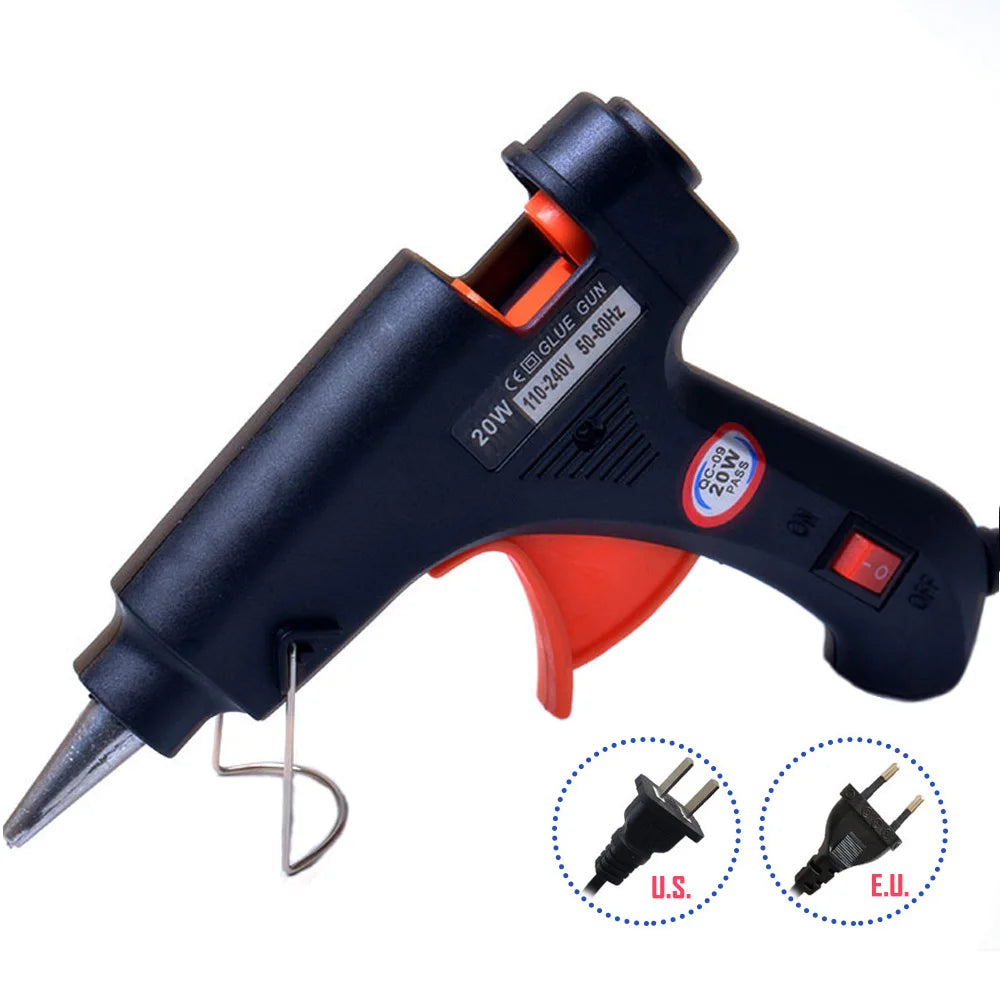 New 20W Hot Melt Glue Gun Mini 7mm Stick Household Industrial