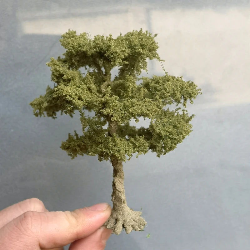 Wire Tree Model Mountain Sand Table Green Train Layout