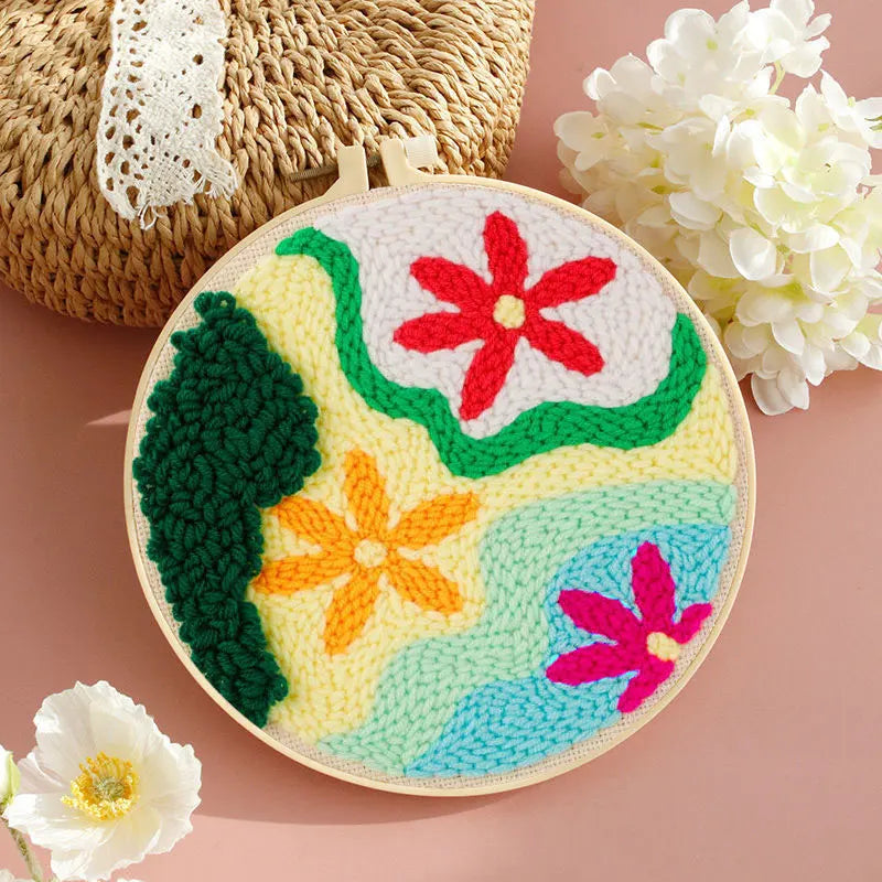 DIY Punch Needle Embroidery Kit – Sunflower Pattern