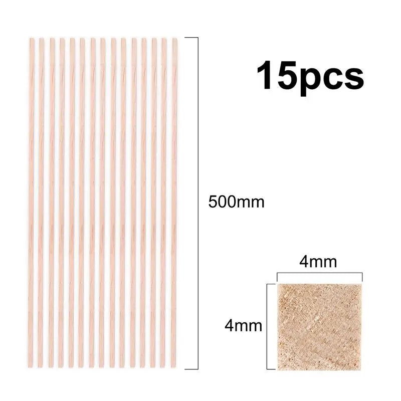 Square Balsa Wood Sticks 2–15mm – Light Cudgel Chips for Toys, Carving & Crafts