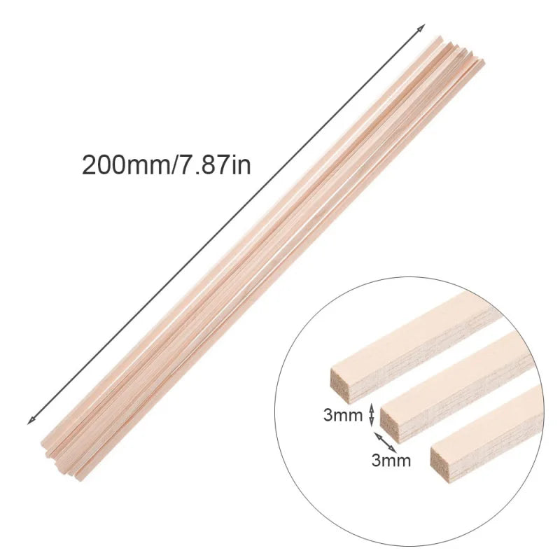 Wooden Strips for DIY – 20–50 pcs Balsa Material for Model Building, Crafts & Lanterns