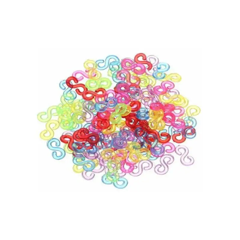 200Pcs Loom Bands S Clips Connectors Refills DIY Weaving Jewelry