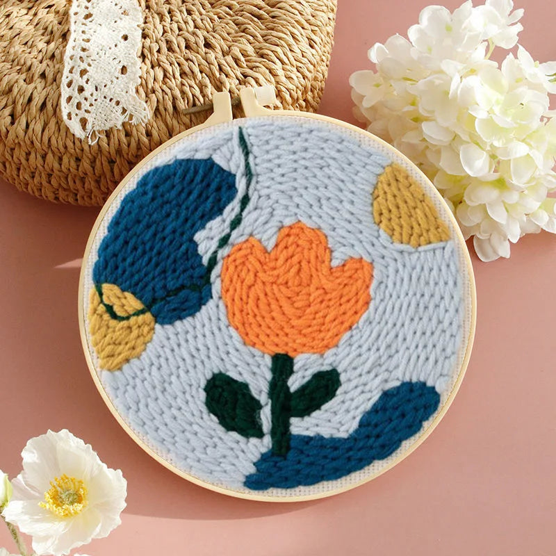 DIY Punch Needle Embroidery Kit – Sunflower Pattern