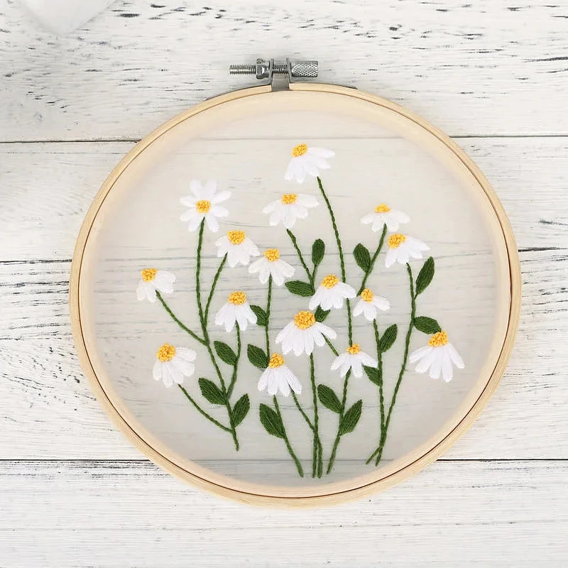 DIY Embroidery Starter Kit – Flowers & Plants Pattern