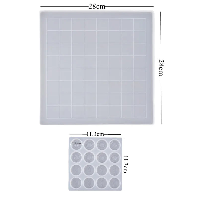 DIY 3D Chess Piece Silicone Mold for Crystal Epoxy Resin