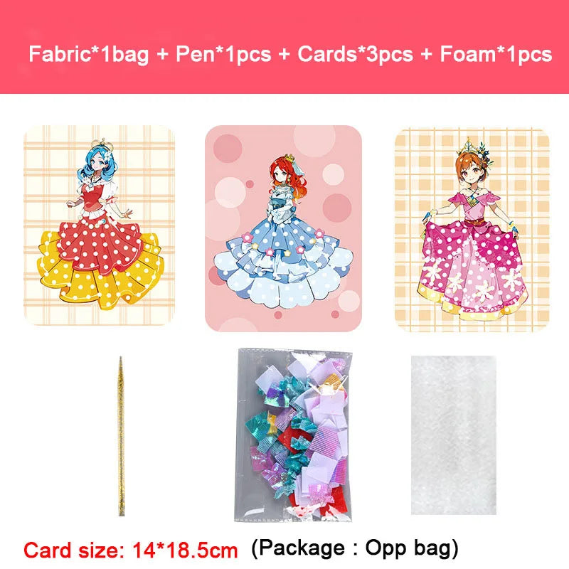 Fabric Art Frenzy Dress Up Puzzle Poke Boards DIY Kit