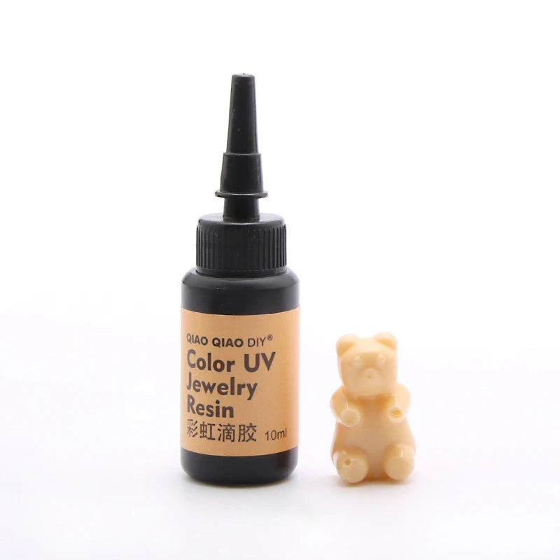 45-Color UV Resin Glue (10ml), Hard Ultraviolet Curing for Jewelry