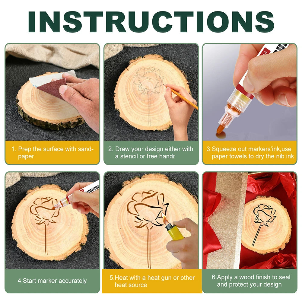 DIY Wood Burning Kit, Safe Children's Pyrography Pen & Marker