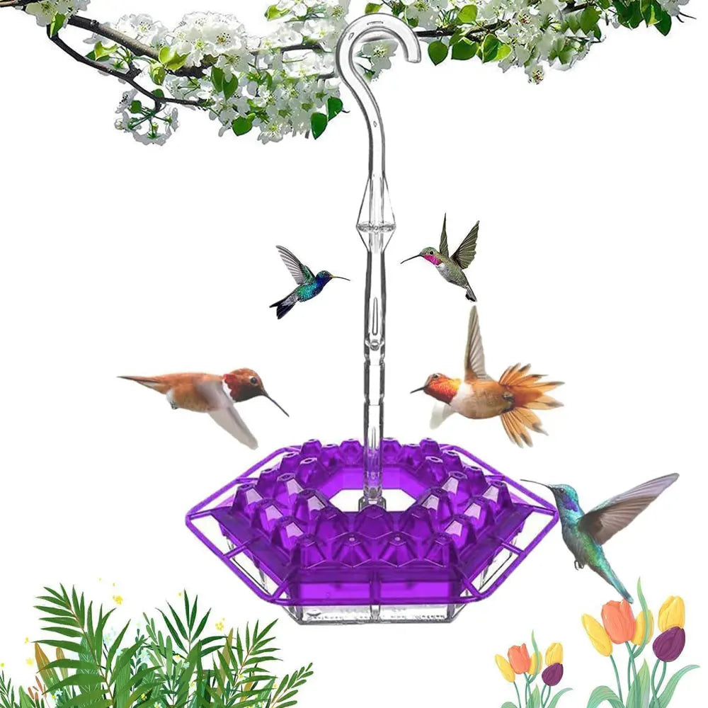 Hanging Hummingbird Feeder, Easy‑Clean & Refill, Perch & Ant Moat