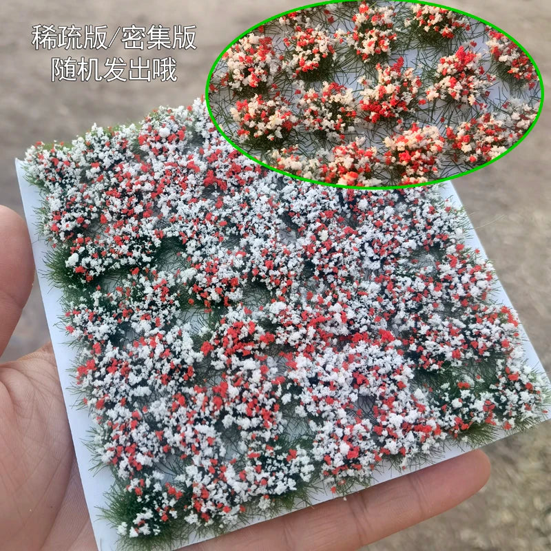 49Pcs 8mm Model Flower Cluster Static Grass 15 Colors DIY Layout