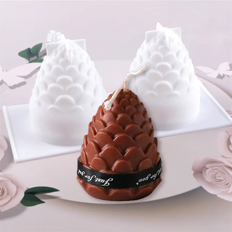 3D Pine Cone Silicone Candle Mold DIY Wax Mold