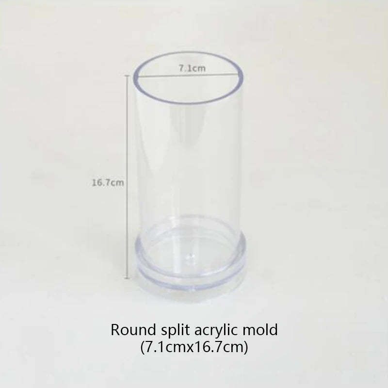 DIY Silicone Mold Kit: Square Kaleidoscope & Acrylic Cylindrical Molds for Soaps & Candles with Steel Rod