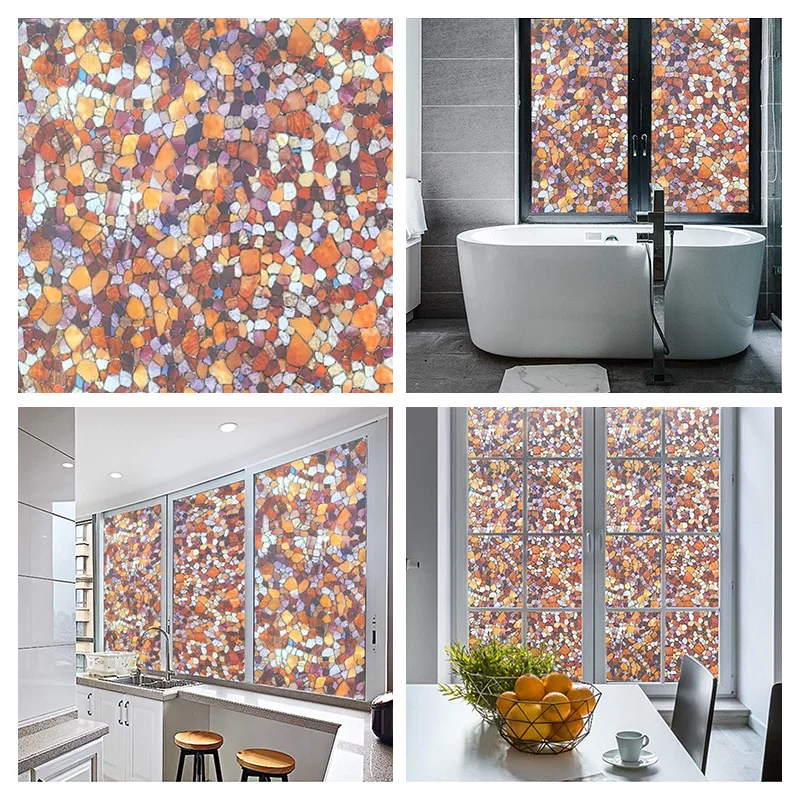 Decorative Flower Window Film – 3D Adhesive Static Cling