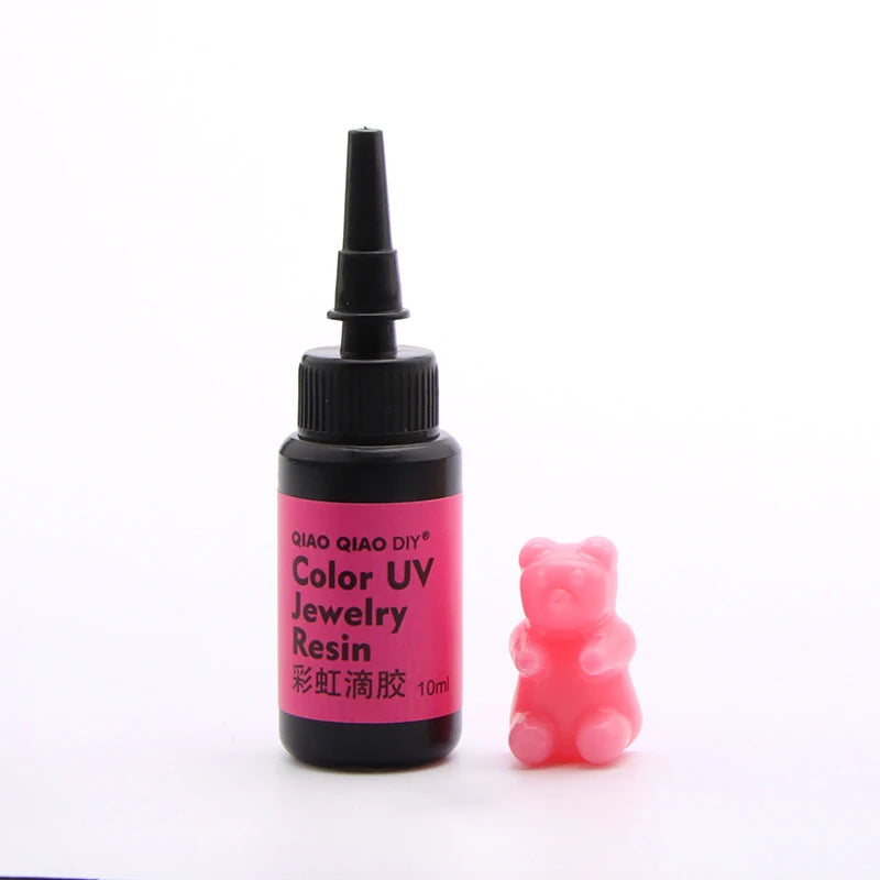 45-Color UV Resin Glue (10ml), Hard Ultraviolet Curing for Jewelry