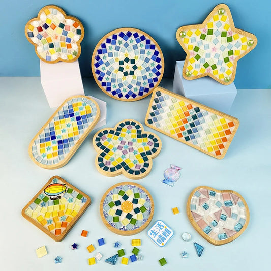 Bamboo Mosaic DIY Coasters Handmade Cup Mat Craft Kit