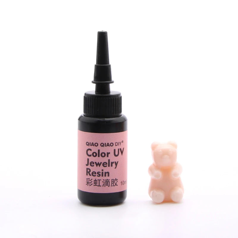 45-Color UV Resin Glue (10ml), Hard Ultraviolet Curing for Jewelry