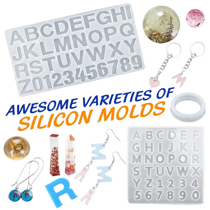 Epoxy Resin Glue & Silicone Mold Kit, Ideal for Earrings & Keychains