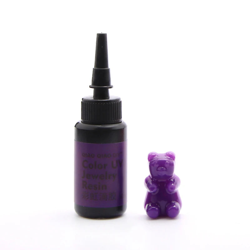 45-Color UV Resin Glue (10ml), Hard Ultraviolet Curing for Jewelry