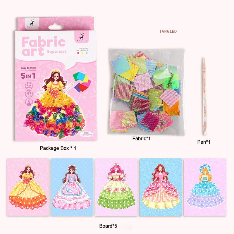 Fabric Art Frenzy Dress Up Puzzle Poke Boards DIY Kit