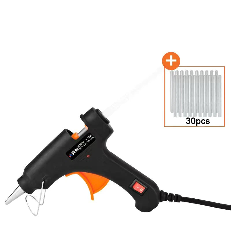 70W Hot Melt Glue Gun 7mm Sticks Mini Electric Repair Tool