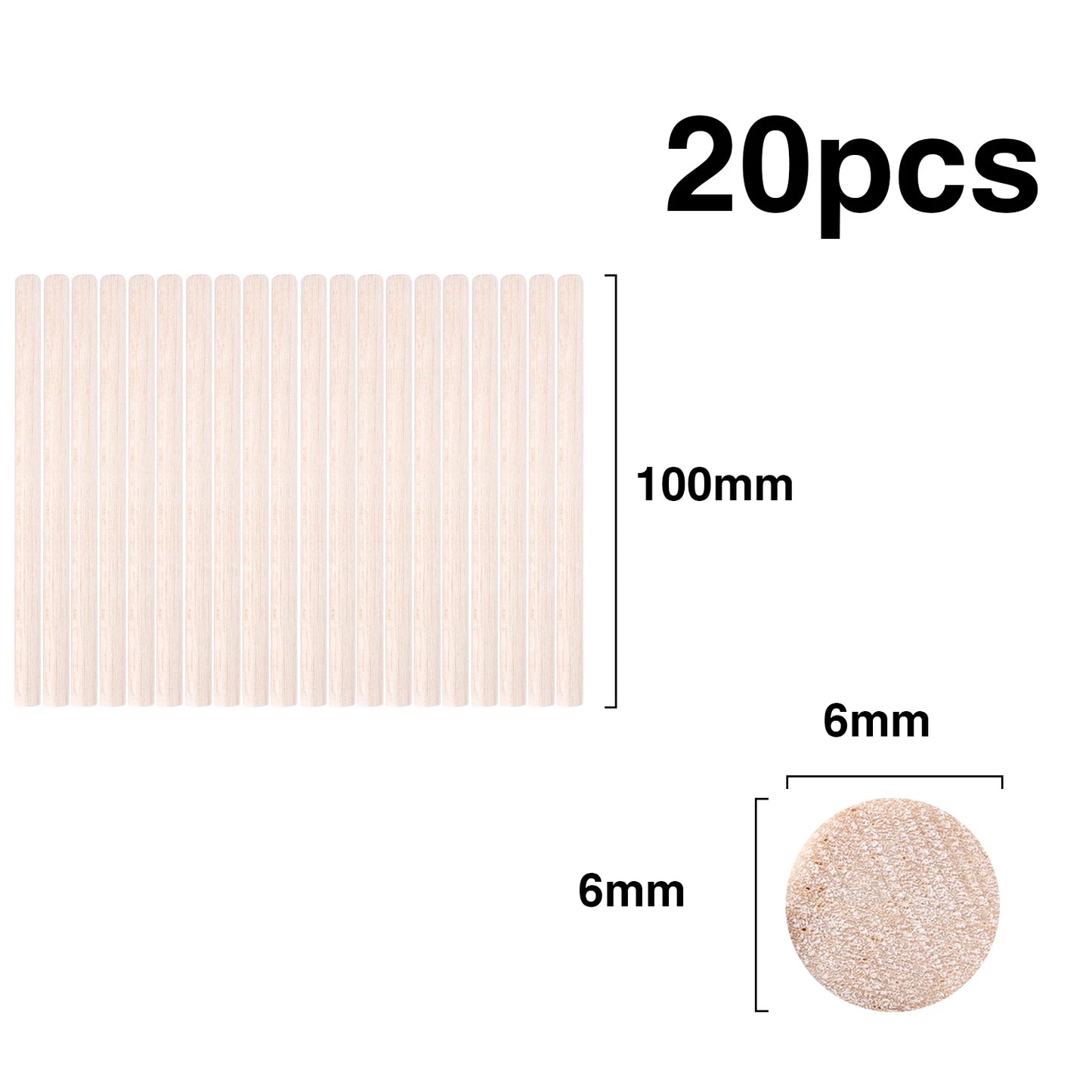 Balsa Wood Round Sticks – 3–30 pcs/Lot, 3–12mm Diameter, 10–50cm Length for Model Building