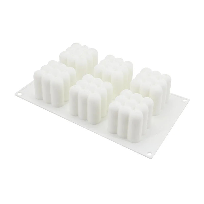 6-cavity Large Bubble Silicone Candle Mold Cake Aromatherapy Soap