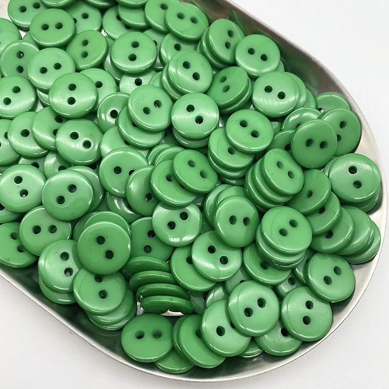 50-Pack Double Eye Resin Buttons 11.5mm – Round & Multicolor