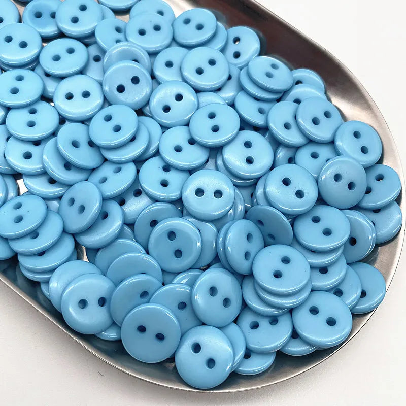 50-Pack Double Eye Resin Buttons 11.5mm – Round & Multicolor