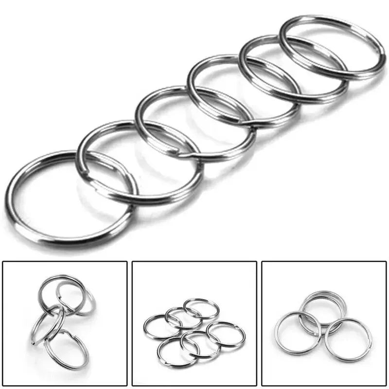 Metal Keychains with Split Ring – 10/50 pcs, Key Rings & Keyfob Holder for DIY