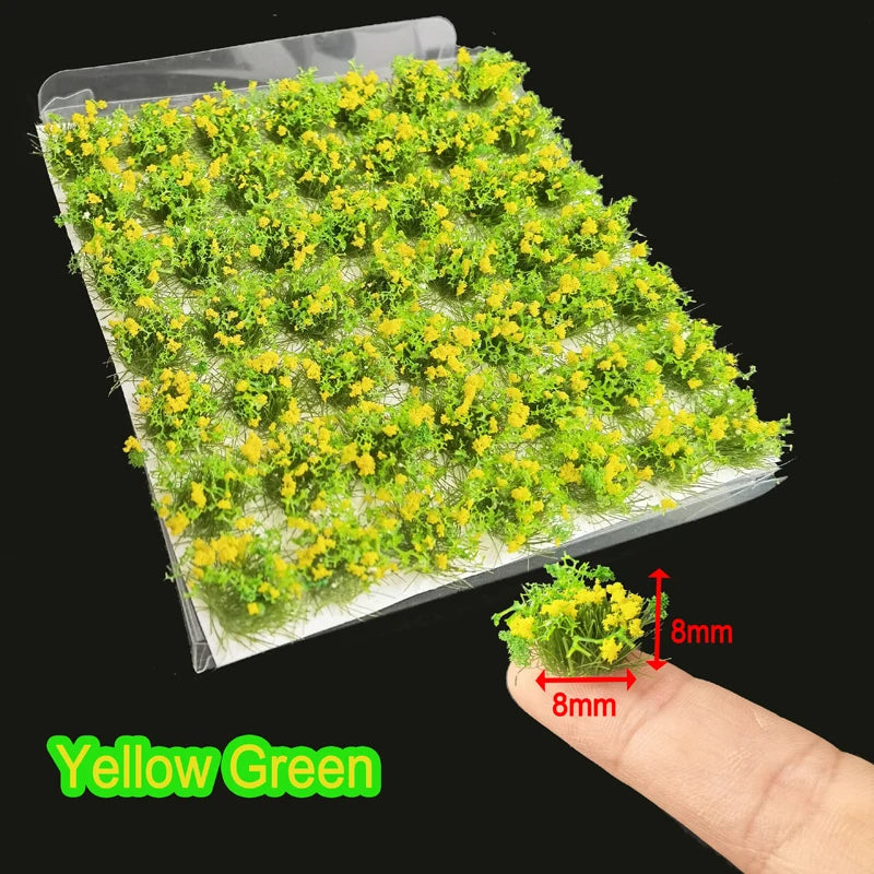 49Pcs 8mm Model Flower Cluster Static Grass 15 Colors DIY Layout