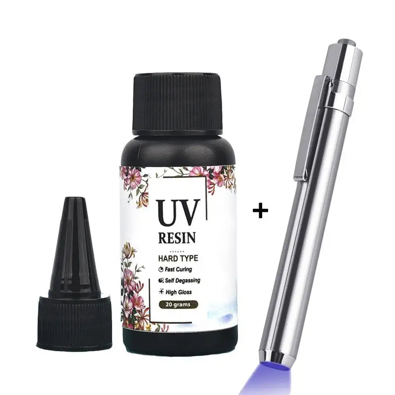 Transparent UV Resin Glue (20/50g), Quick-Dry for DIY Jewelry