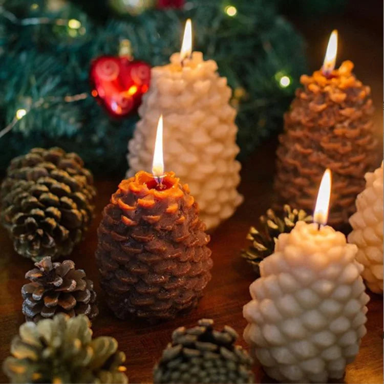 3D Pine Cone Silicone Candle Mold DIY Wax Mold