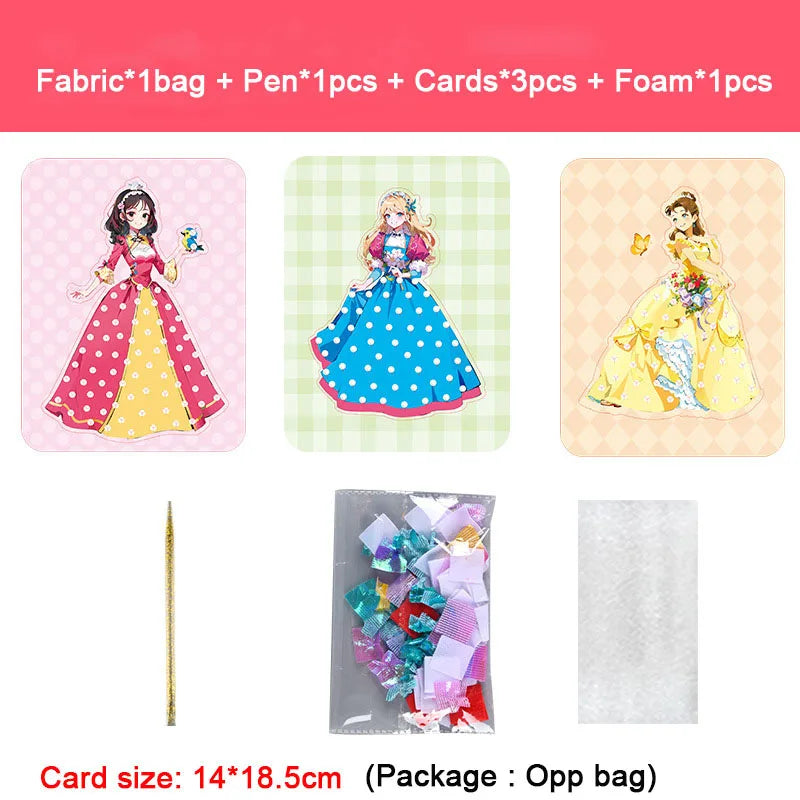 Fabric Art Frenzy Dress Up Puzzle Poke Boards DIY Kit