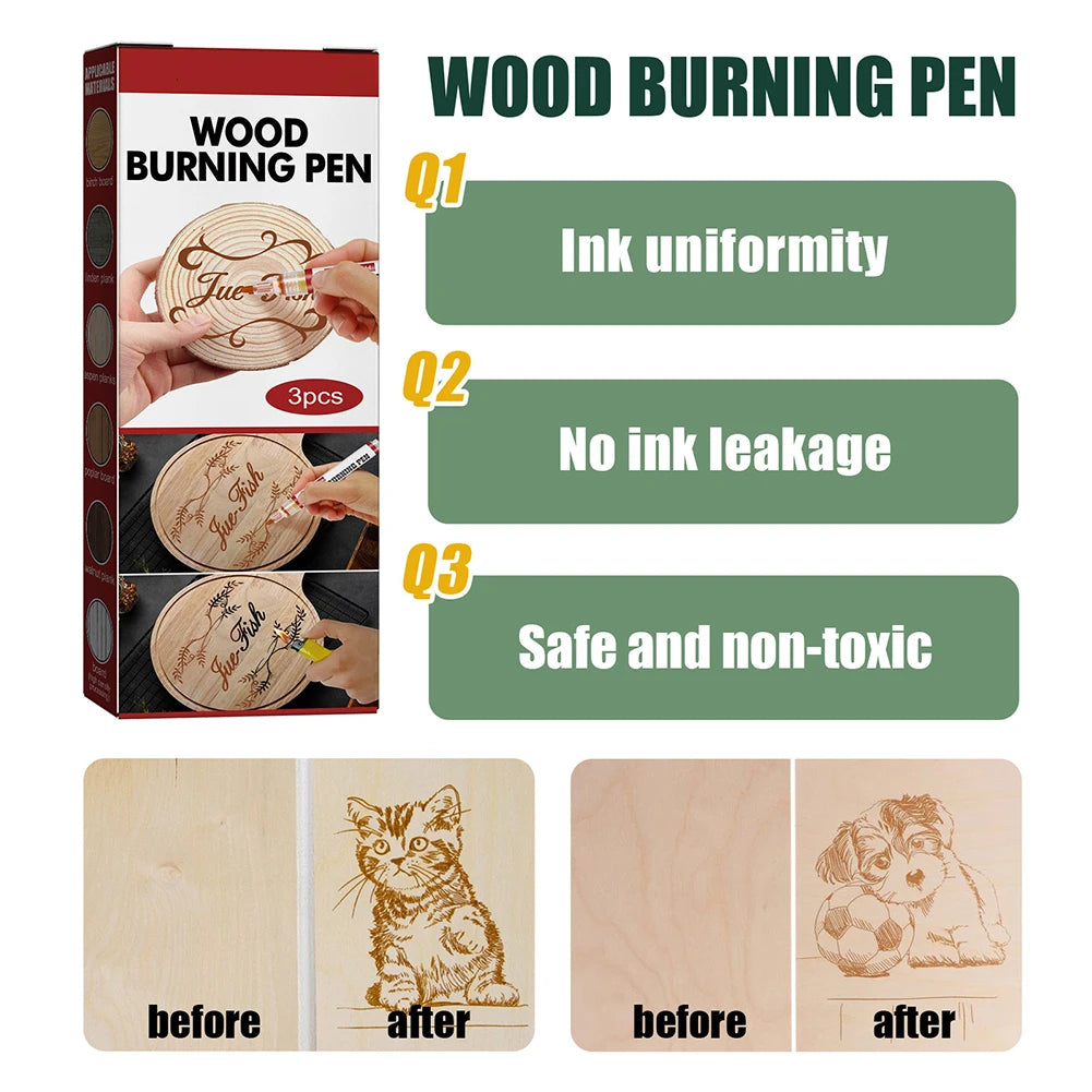 DIY Wood Burning Kit, Safe Children's Pyrography Pen & Marker