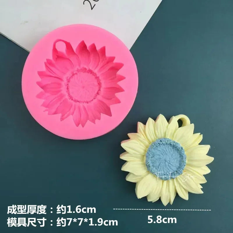 Daisy Silicone Candle Mold Aromatherapy Soap Flower DIY