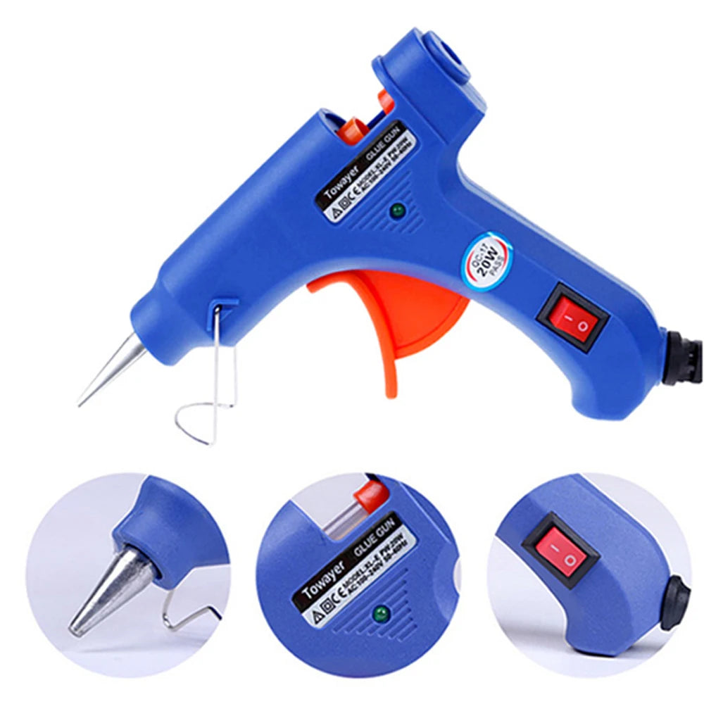 New 20W Hot Melt Glue Gun Mini 7mm Stick Household Industrial