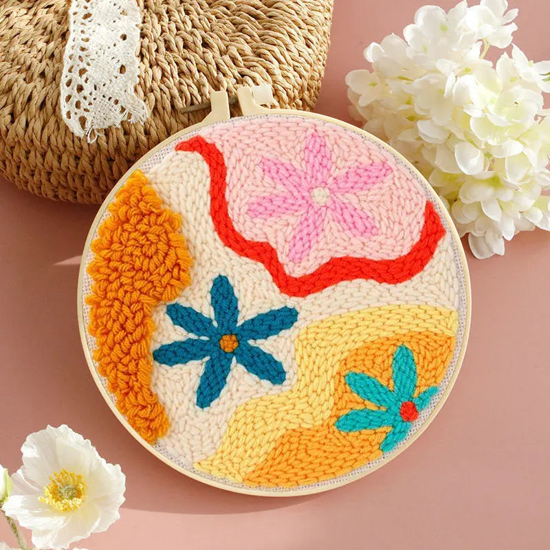 DIY Punch Needle Embroidery Kit – Sunflower Pattern